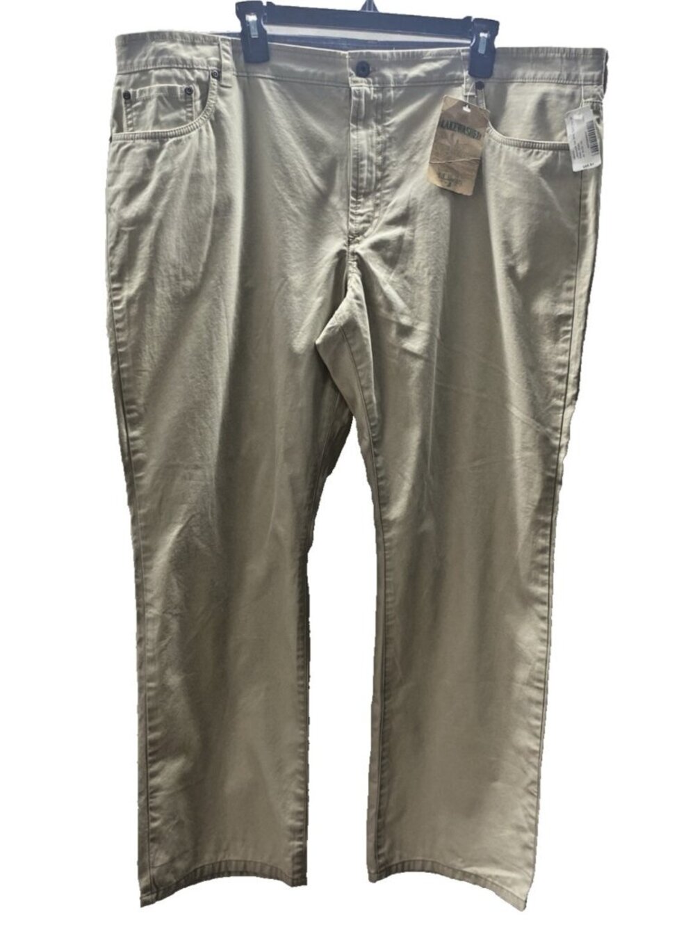 L.L. Bean Men’s Khaki Pants 44x30 Pima Cotton Chino Standard Fit Lakewashed NWT